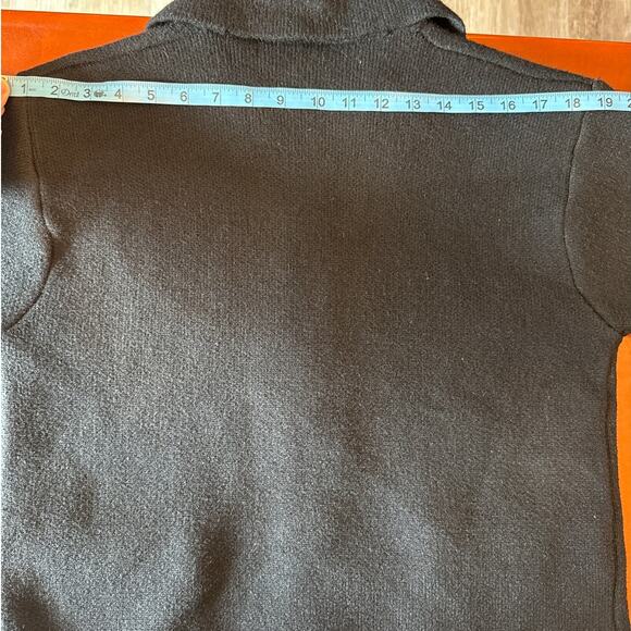 Carole Christian Color-Block Black & Ivory Cardigan Modern Wool Blend Outerwear - Picture 7 of 8